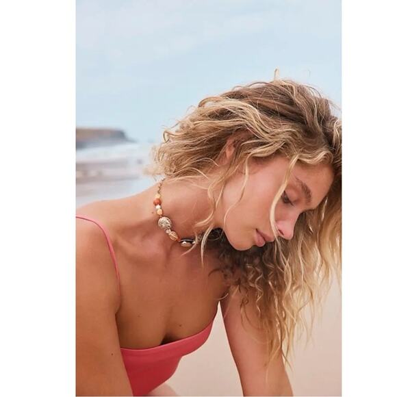 Free People Bohemian Chunky Agnes Choker Silver Neutral Beach Boho NWT Layering - Picture 12 of 13